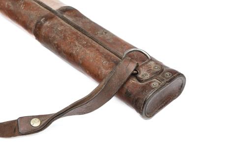 Finnish Lahti-Saloranta Machine Gun Spare Barrel Case, Surplus. Adjustable leather strap.