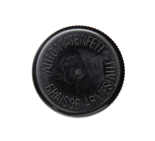 Swiss Weapon Grease Can with Application Brush, Empty, Surplus.