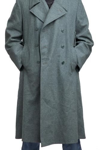 Swiss Greatcoat, Newer Model, Surplus. The pockets fit stuff.