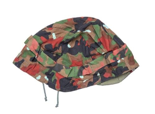 Swiss Steel Helmet Camouflage Cover, Surplus Swiss Steel Helmet Camouflage Cover, Surplus