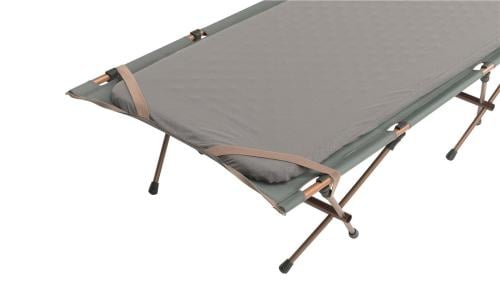 Robens Outpost Tall Camping Cot. Elastic straps in the corners for securing a sleeping pad.
