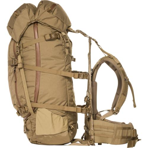 Mystery Ranch Beartooth 80 Pack. The Overload feature provides functional expandability via a load sling between the pack and the frame.