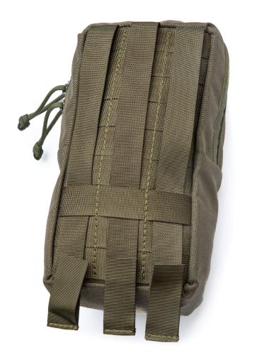 Baribal Cargo Pouch 3x5. The PALS-compatible straps in the back can be weaved into belt loops as well.