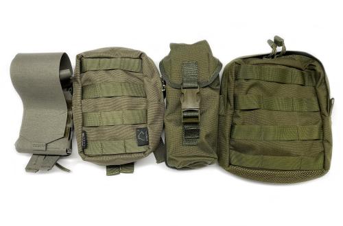 Baribal Cargo Pouch 3x5. Color comparison of MD-Textil, Baribal, Savotta, and Blackhawk.