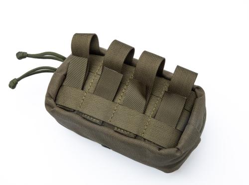 Baribal Cargo Pouch 4x2. The PALS-compatible straps in the back can be weaved into belt loops as well.