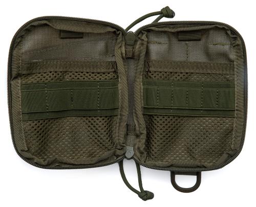 Baribal Mini EDC Organizer Pouch. Mesh pockets and elastics on the inside.