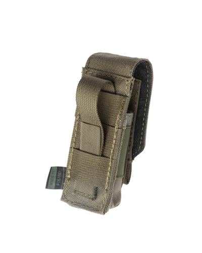 Baribal Multi-Tool Pouch, Velcro. The PALS-compatible straps in the back can be weaved into belt loops as well.
