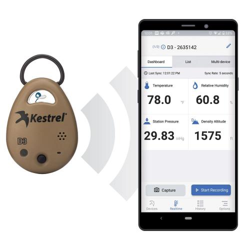 Kestrel Drop D3 Wireless Environmental Data Logger. 