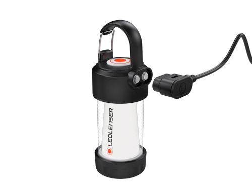 Ledlenser ML4 Lantern Warm Light. The included battery can be charged with the clever magnetic charging cable. 