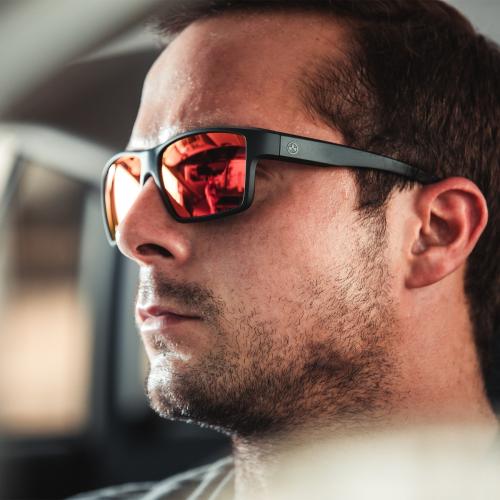 Magpul Explorer Sunglasses. Gray lens, red mirror.