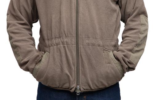 Austrian Fleece Jacket, Surplus. Zippered hand-warming pockets in the front.