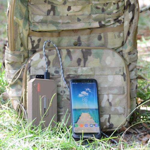 Powertraveller Tactical Extreme Solar Kit. The pack is not included in case someone might want to sue us for megazillions.