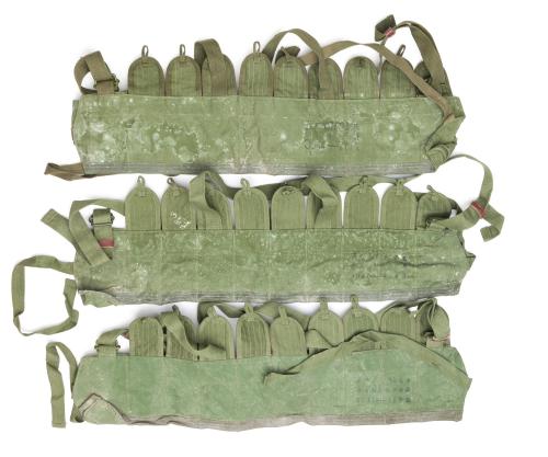 Chicom Type 56 Chestrig, SKS, Surplus, Grade 2. The condition varies but all of the, have that white crap. Don't smell of grandma's evil cellar. A little bit of work and it should come off.