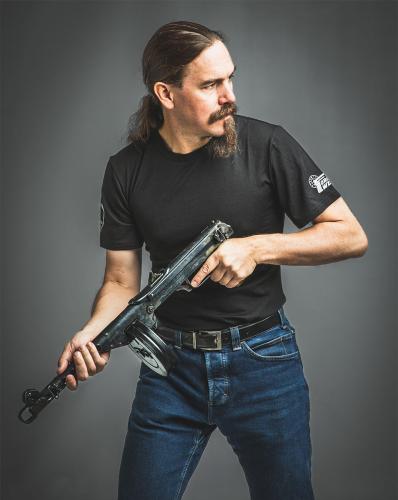Forgotten Weapons Gun Jesus Merino Wool T-shirt.