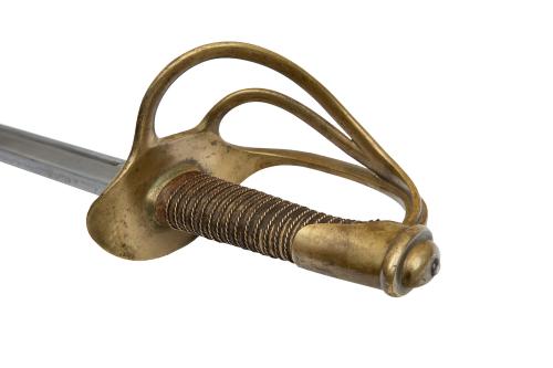 Dragoon Officer's Full-Length Sword, with Leather Strap, Good Condition.