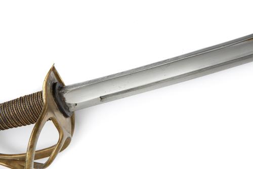 Dragoon Officer's Full-Length Sword, with Leather Strap, Good Condition.