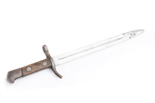 M 28 Bayonet with Sheath, Polished Blade, Average-Good Condition. 