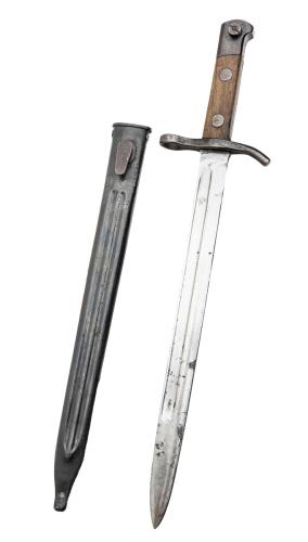M 28 Bayonet with Sheath, Polished Blade, Average-Good Condition M 28 Bayonet with Sheath, Polished Blade, Average-Good Condition