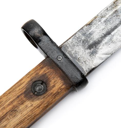 M.1940 Tokarev Bayonet with Sheath and Frog, Polished Handle, Good Condition.