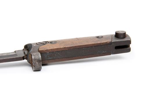 Carcano '91/38 Rifle Folding Bayonet, Rusty Sheath, Otherwise Fine.