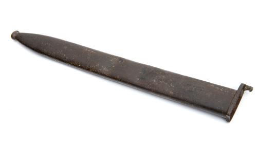 Krag-Jorgensen Bayonet w.o. WaA Insignia, Dented Sheath, Good Condition.