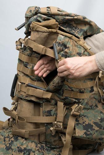 USMC ILBE Rucksack, MARPAT, Surplus. Access from both sides to main compartment without taking the lid off.