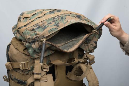 USMC ILBE Rucksack, MARPAT, Surplus. The detachable lid has some extra space.