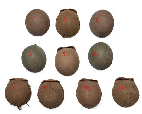 SADF Parabat Composite Helmet, Surplus. Helmets with numbers.