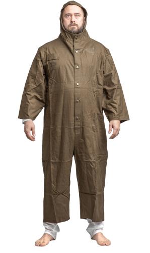 Czechoslovakian OPCH 70 Rubber NBC Coverall, Surplus. A comfortable mid layer coverall included.