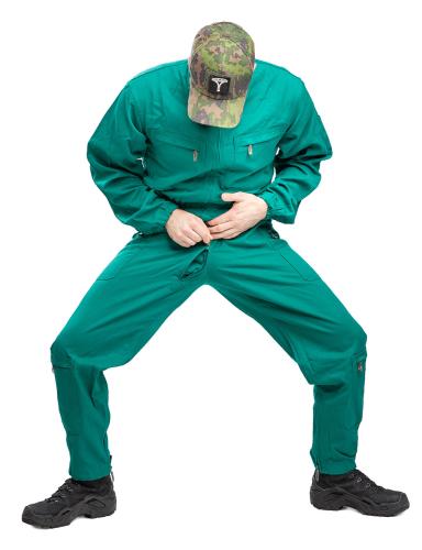 Austrian Coverall, Funny Green, Surplus. Make sure to close the zipper afterwards.
