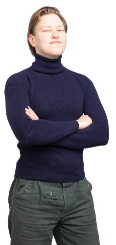 Italian Navy Turtleneck Sweater, Surplus.