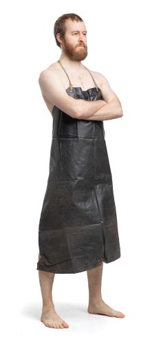 Belgian Butcher's Apron, PVC, Black.