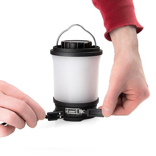 Fenix CL30R Rechargeable Camping Lantern. You can charge the batteries via the included Micro-USB cable.