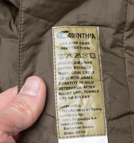 Carinthia IA Down Sleeping Bag.