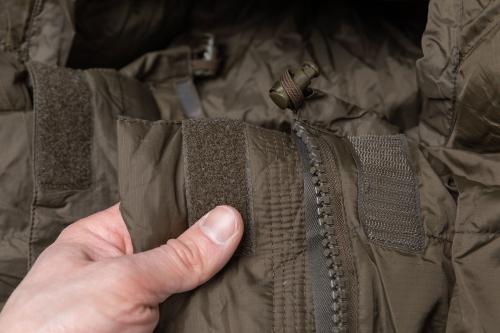 Carinthia IA Down Sleeping Bag. The zipper cover inside the bag has down insulation.