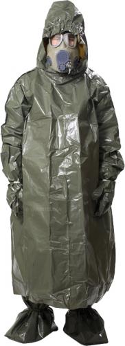 Czech nuclear protective poncho, with hood and "boots", surplus. 