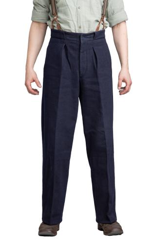 Swedish Wool Pants, Navy Blue, Surplus