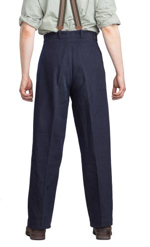 Swedish Wool Pants, Navy Blue, Surplus. 