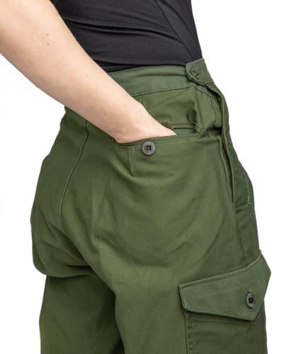 Swedish M70 Women's Field Pants, Green, Surplus. One buttoned back pocket