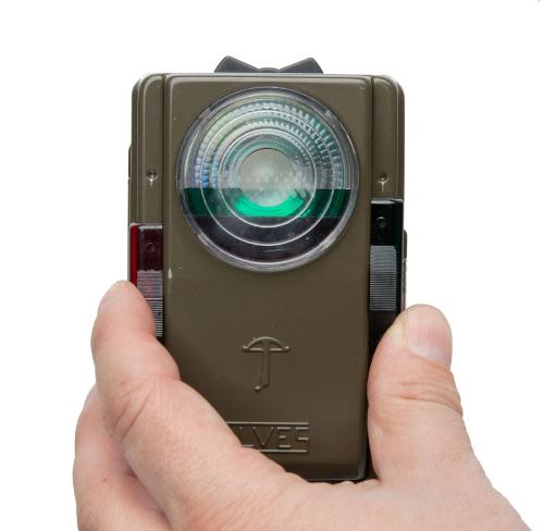 Norwegian Flashlight, Surplus, Unissued. Green and red sliding filters for signaling.