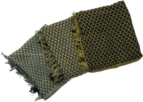Dutch Shemagh Scarf, Green/Black, Surplus. Colors may have some slight variation