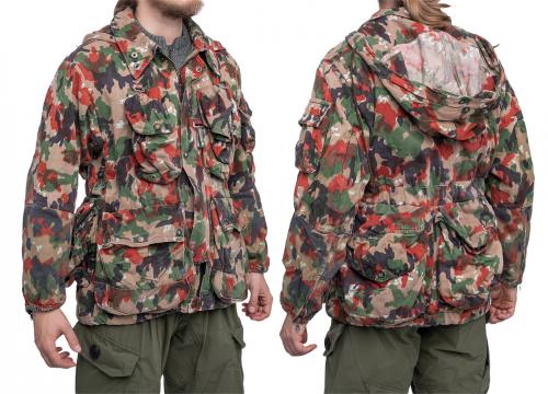 Swiss super field jacket M70, Alpenflage, surplus.