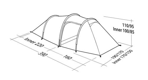 Robens Pioneer 3EX Tunnel Tent. 