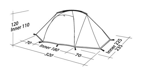 Robens Lodge 3 Dome Tent. 