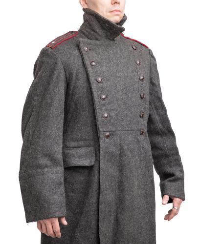 Bulgarian Officer's Greatcoat, Gray, Surplus. Double-breasted design.