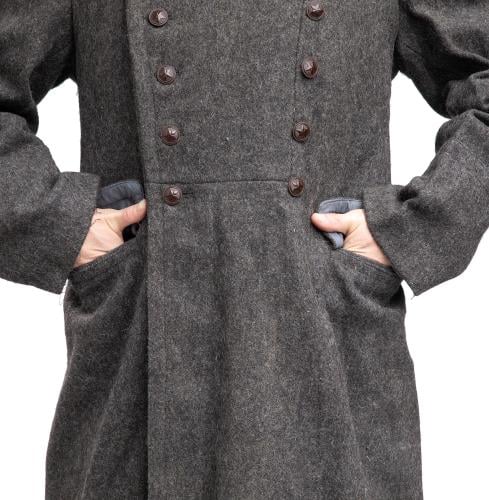 Bulgarian Officer's Greatcoat, Gray, Surplus. Side pockets.