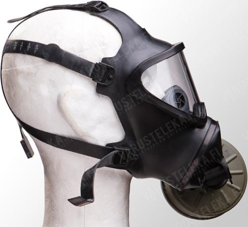 Belgian BEM 4 GP gas mask with carrying bag, surplus.