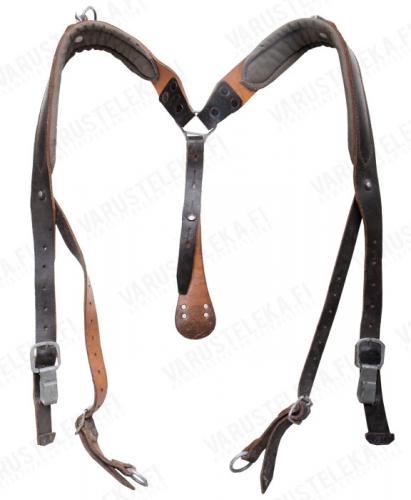 Austrian Y-suspenders, leather, surplus Austrian Y-suspenders, leather, surplus