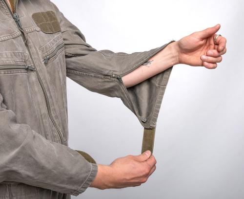 BW mechanic's coverall, olive drab, surplus.