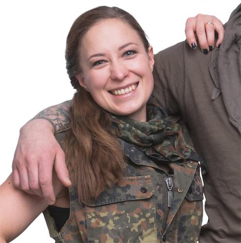 BW triangular scarf, Flecktarn, surplus.